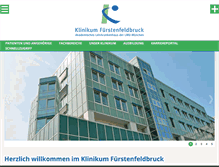 Tablet Screenshot of klinikum-ffb.de